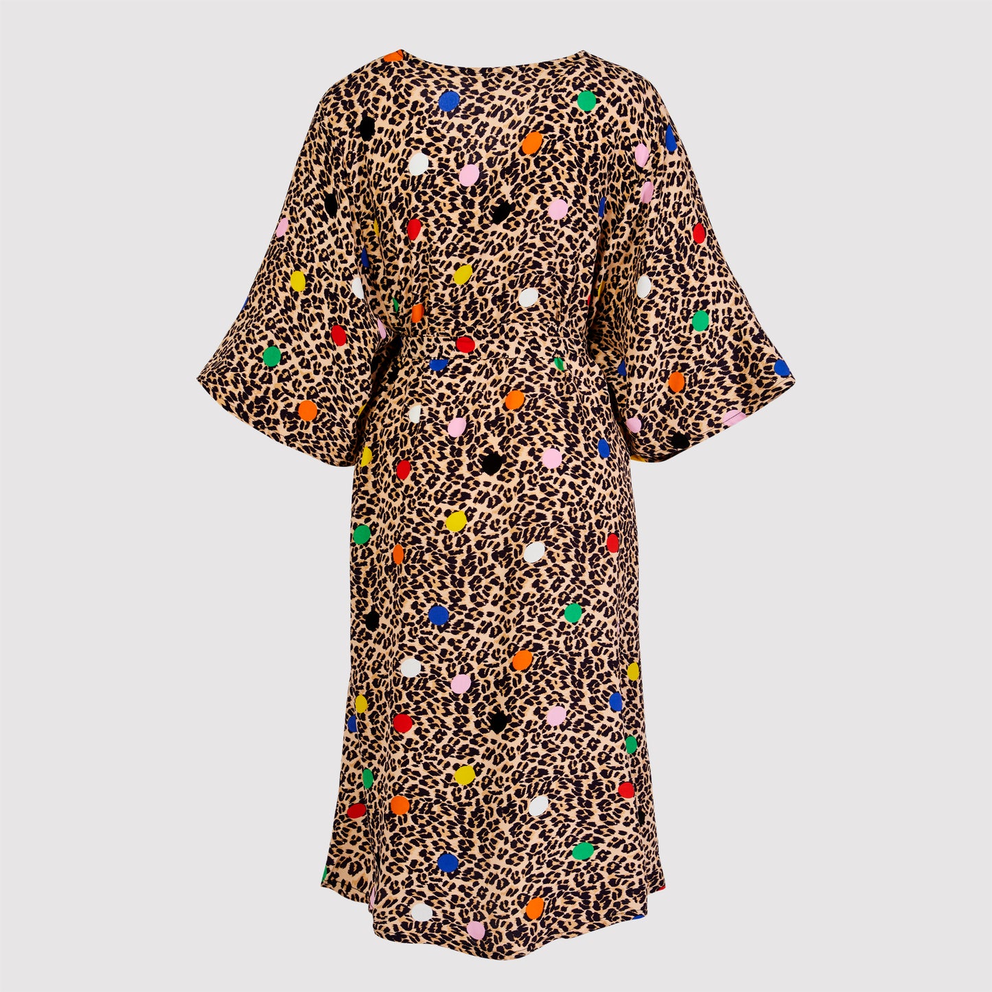 Tati 2 component long kimono, Animal Printed back