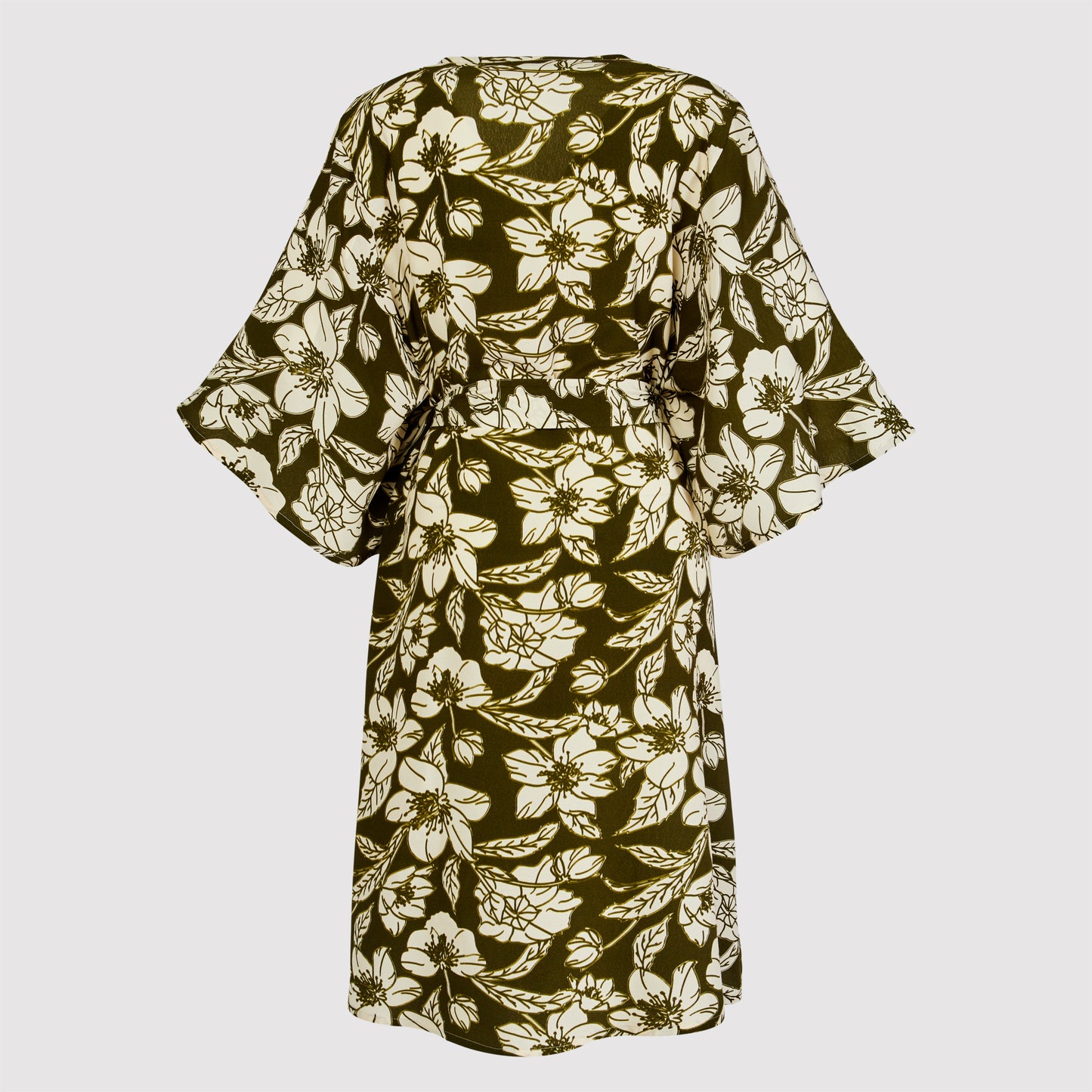 Jana two component  long kimono, Khaki printed back