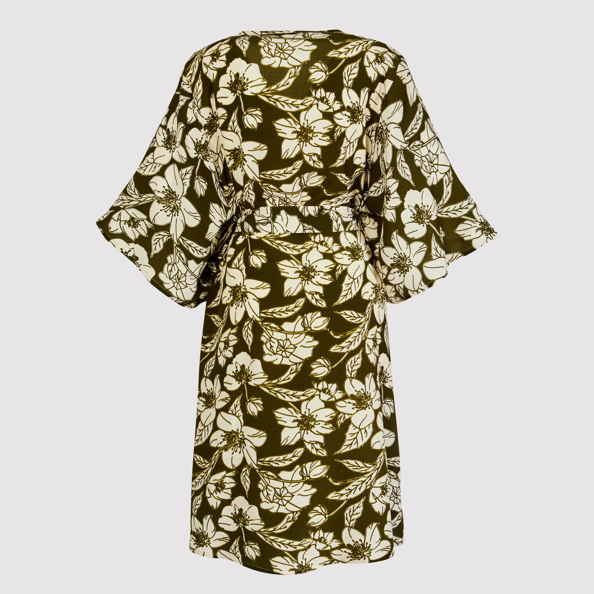 Jana two component  long kimono, Khaki printed back