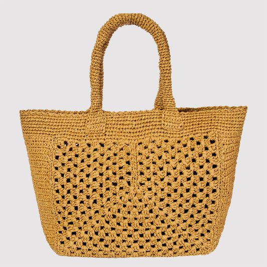 onelove lara raffia hand-made beach bag